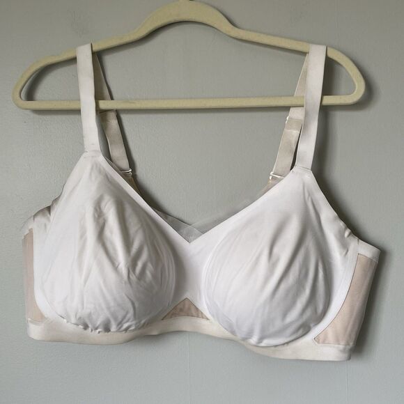 Honeylove Crossover Wireless Bra White Beige Supportive Comfort Women's Size 2X - Picture 6 of 11